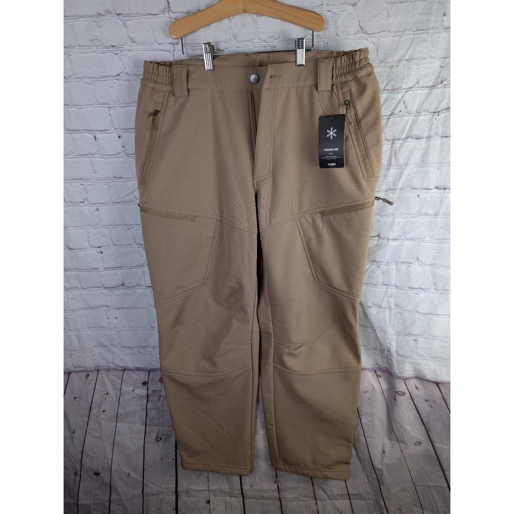CQR NWT Men's Winter Tactical Pants Coyote Tan Size 36X 30 Polyester - Picture 1 of 9